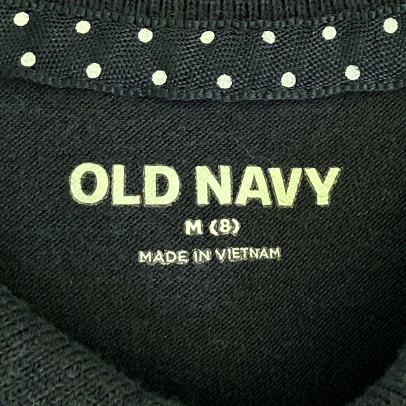 Old Navy Long Sleeve Polo Kids Size 8 Medium Navy Blue School Uniform - Lot of 2 - Picture 4 of 7